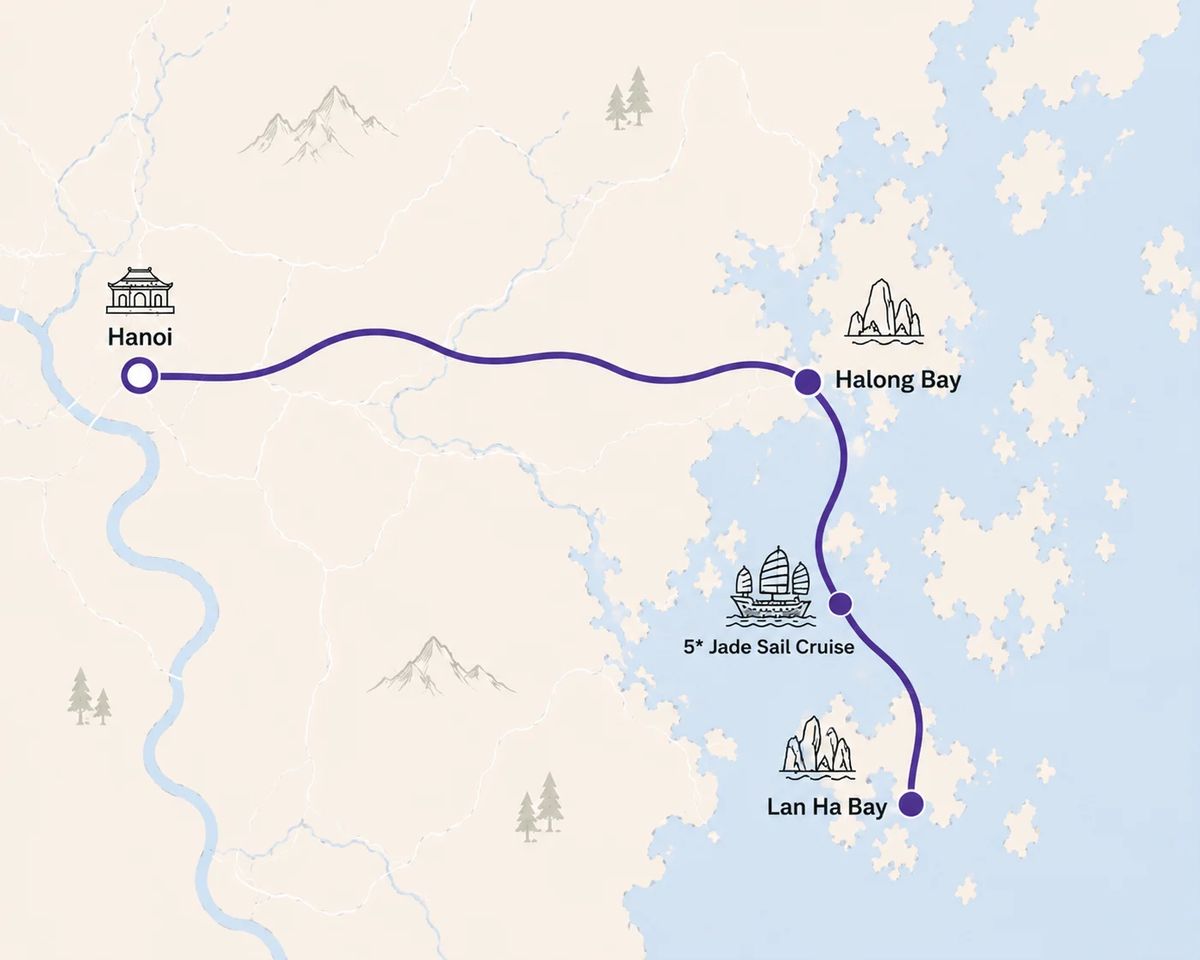 Mapa trasy – Full-Day 5-Star Cruise with Jade Sail Cruise